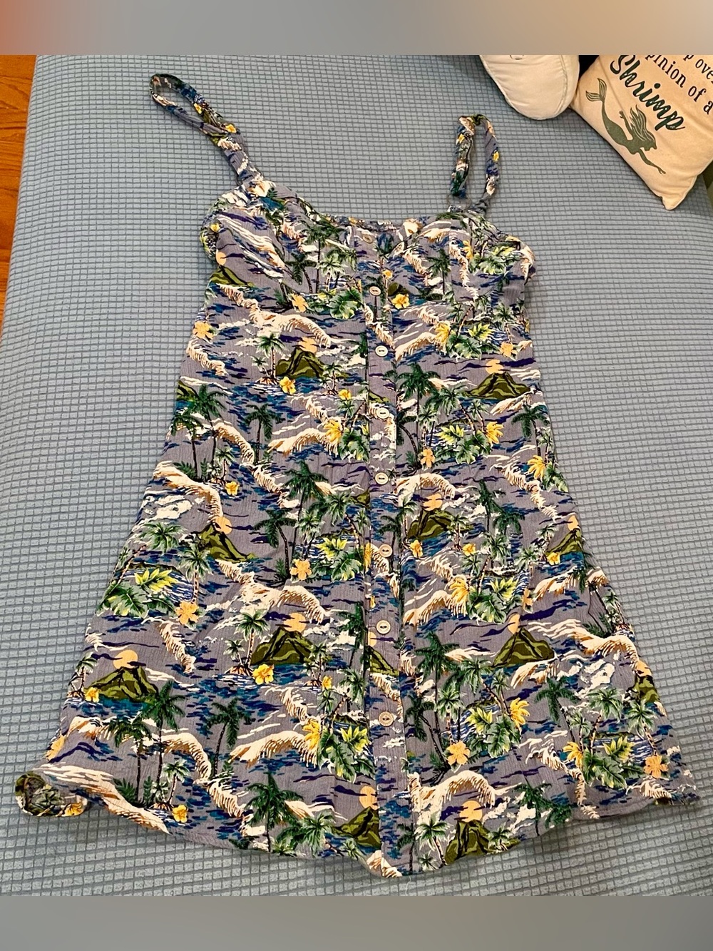Wild Fable Tropical Button-Front Mini Dress – Women’s Size Medium